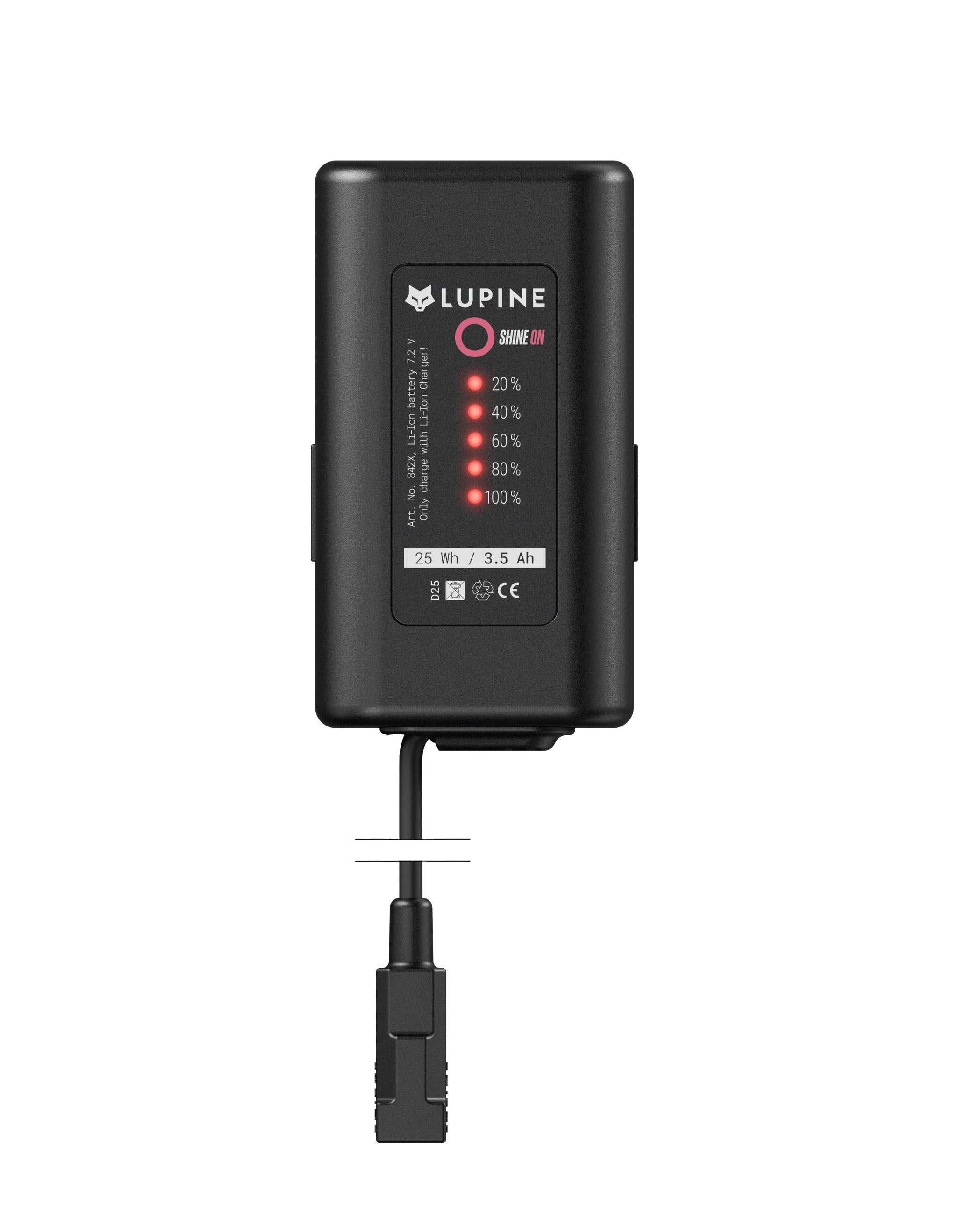 Lupine SmartCore FastClick Battery 3.5 Ah. 25 Wh. 7.2 V. 842X