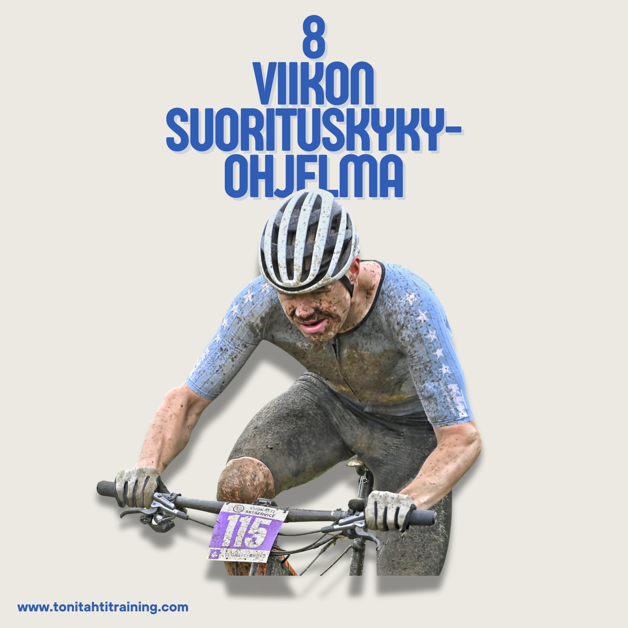 8 viikon suorituskykyohjelma. Pyöräilyvalmennus PDF.
Fysiologiaan perustuva harjoitusohjelma pyöräilijälle.
Toni Tähti Training valmennusmateriaali.