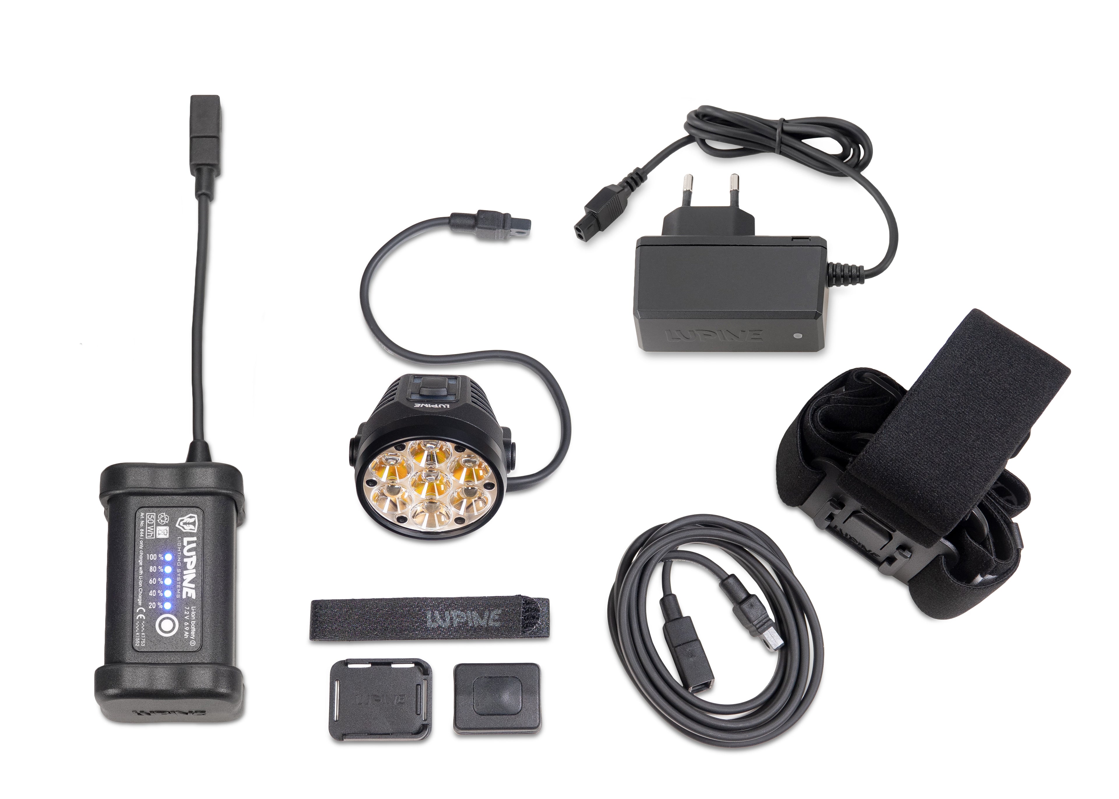 Lupine Betty RX7 Bluetooth Otsavalaisin Paketin Sisältö