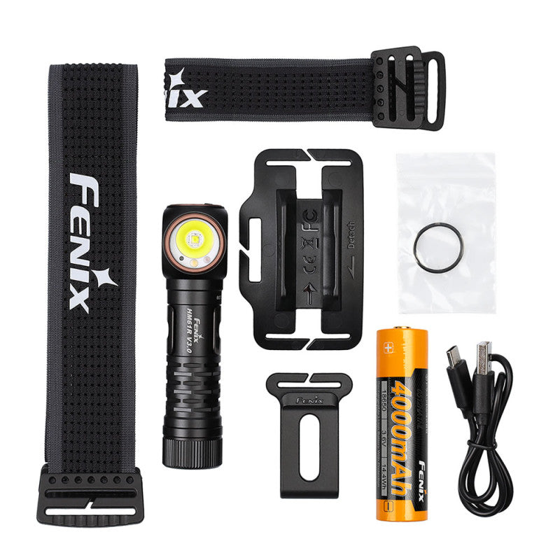Fenix HM61R V3 Otsavalaisin paketin sisältö