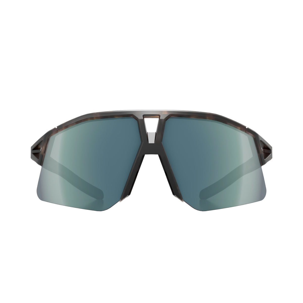 KOO Hype Havana Matt / Petrol Mirror sunglasses with a ventilated half frame