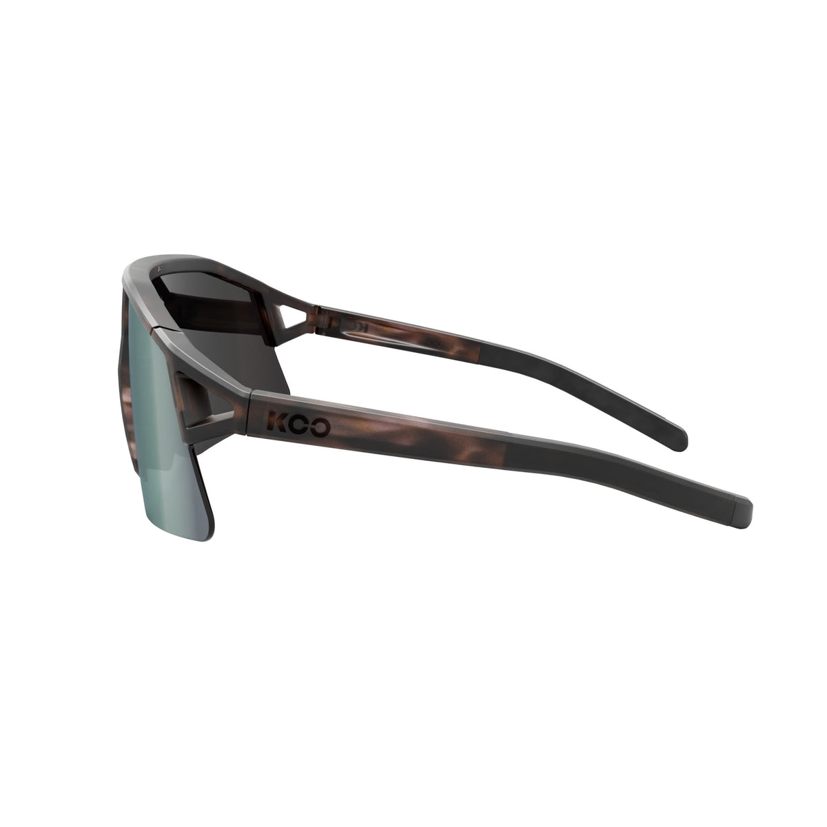 KOO Hype Havana Matt / Petrol Mirror sunglasses, frame and temples
