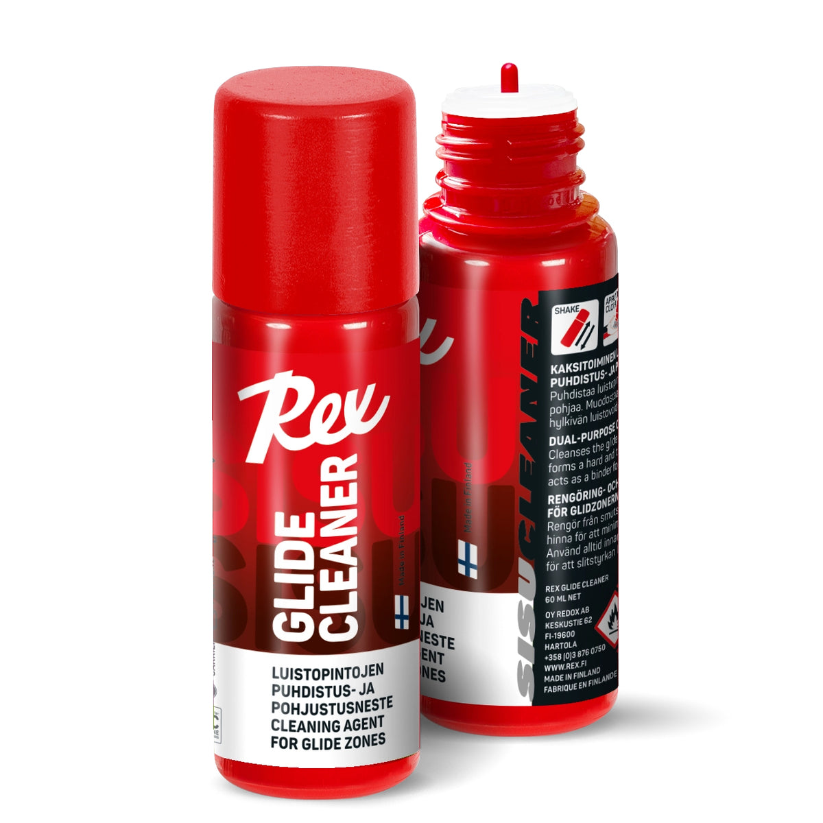 Rex SISU Glide Cleaner, luistopintojen puhdistusaine, 60 ml, tuotenumero 5142