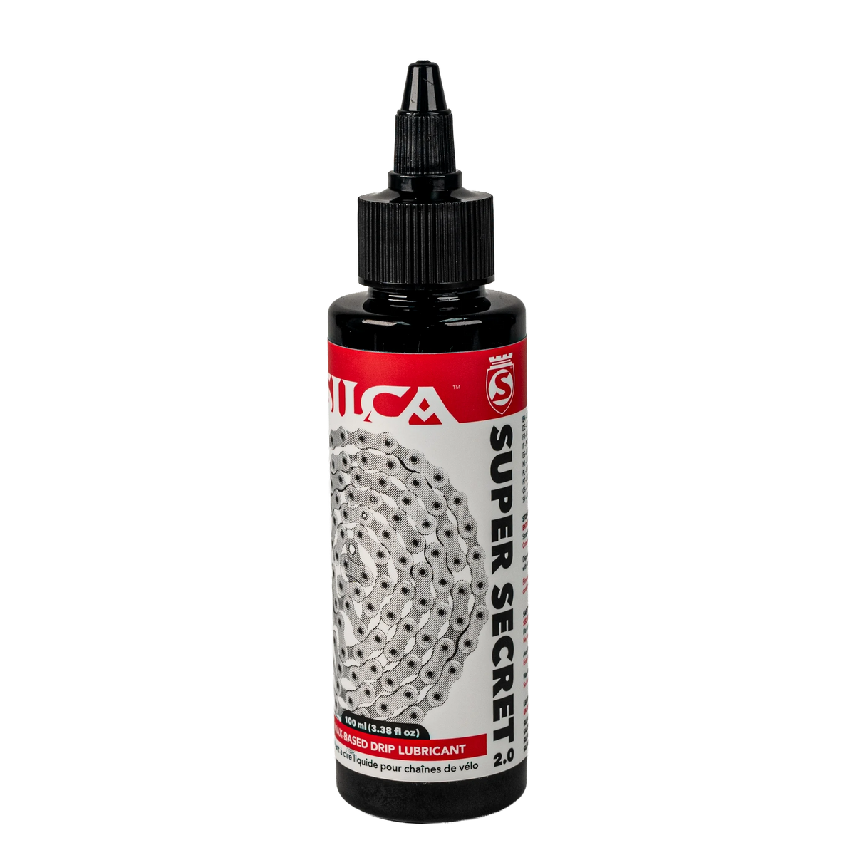 SILCA Super Secret 2.0 Kettenwachs in der 100-ml-Flasche aus einem anderen Blickwinkel.